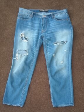 Express Distressed Girlfriend Jeans